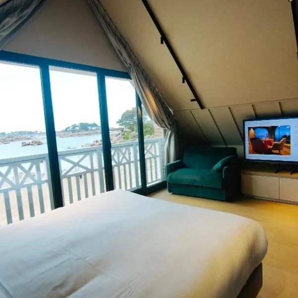 Vue de l’établissement Logis Hôtel Saint Guirec Et De La Plage